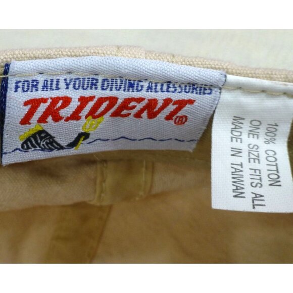 Trident Dive Team Scuba Diving Baseball Cap Adjustable Beige Cotton Hat Strapbac - Picture 6 of 6